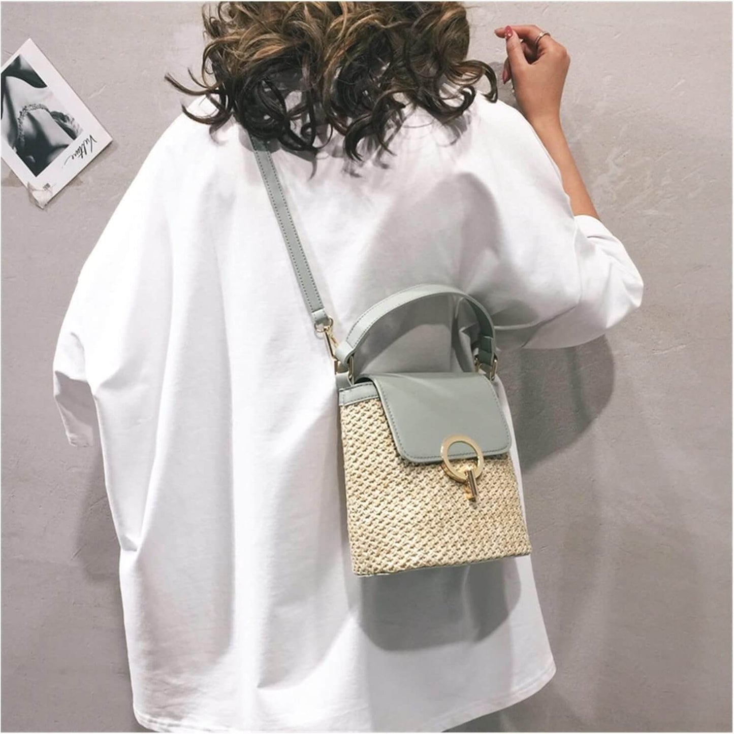 Chic Straw Woven Bucket Bag l LOONFUNG