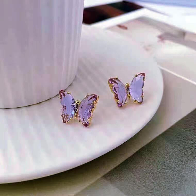 Olivia Rodrigo Core Crystal Butterfly Stud Earrings